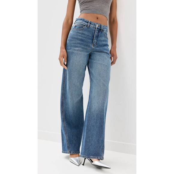 A.L.C. Abbott Straight Leg Denim in Medium Wash 25 - Picture 2 of 5